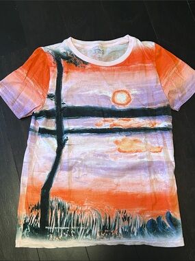 J. Crew Painted Sunset Graphic Tee